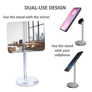 Specchio da Tavolo in Vetro Reale con Supporto Staccabile, Angolo Ampio, Accessorio di Bellezza Discreto e Compatto - Product Image 4