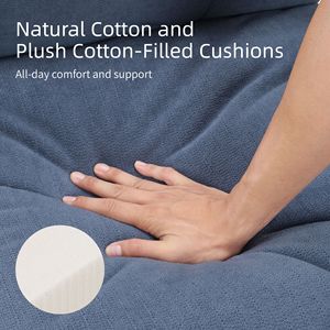 Poltrona Moderna e Confortevole con Cuscino Rimovibile, Sedia Blu con Braccioli in Legno per Soggiorno e Camera da Letto - Product Image 6