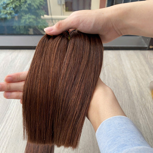 Extensions de cheveux vierges vietnamiens soyeux et lisses couleur naturelle, tissage de cheveux pour femmes, prix d'usine en gros - Product Image 4