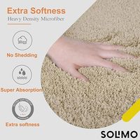 Tapis de salle de bain de luxe personnalisé, tapis de bain en microfibre extra doux et absorbant, tapis de bain antidérapant en fourrure moelleuse