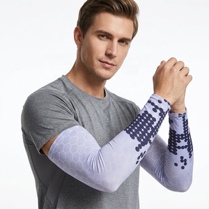 Mangas de Ciclismo Unisex con Patrón Hexagonal, Anti-UV, Transpirables, de Spandex y Poliéster, Compresión Deportiva para Adultos - Product Image 2