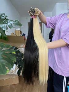 Bande en forme de U en forme de I Remy Virgin 100% Extensions de cheveux humains alignés sur les cuticules Style de vague naturelle du Vietnam Cambodge - Product Image 6