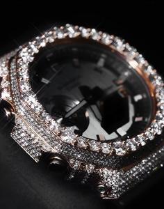 Custom G-Sho GA2100 Quartz Movement Iced Out <b>Watch</b> for Men with Moissanite <b>Diamonds</b> Hip Hop Luxury Rubber Band 42mm - Product Image 3