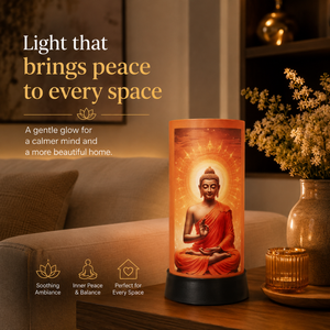 Buddha LED <b>Table</b> <b>Lamp</b> Spiritual Meditation Night Light USB Powered Warm Glow Buddhist Bedside Decor Pooja Room Home Office Gift - Product Image 2