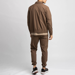 เสื้อแจ็คเก็ตซิปพิมพ์ลายคุณภาพสูง ผลิตจากผ้าโพลีเอสเตอร์/คอตตอน ทรงปกติ ชุดวอร์มเทค สำหรับผู้ชาย เสื้อผ้าลำลองสำหรับเล่นกีฬา กันลม - Product Image 5