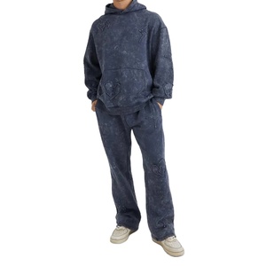 High Quality Lightweight Custom Design Unisex Streetwear Eco-Friendly Breathable Tracksuit Hoodie and <b>Sweatpants</b> <b>Set</b> - Product Image 1