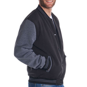Wholesale 2024 Latest Design High Quality <b>Fleece</b> Varsity <b>Jacket</b> - Product Image 6