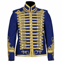 Veste doublette bleue à la mode avec tresse dorée, en laine de haute qualité, tenue traditionnelle écossaise