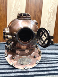 Casco de Buceo Mark V de la Marina de los Estados Unidos, Casco de Buceo de Metal de 18 Pulgadas para Aguas Profundas, Decoración Náutica Marítima, Réplica Vintage para Exhibición - Product Image 3