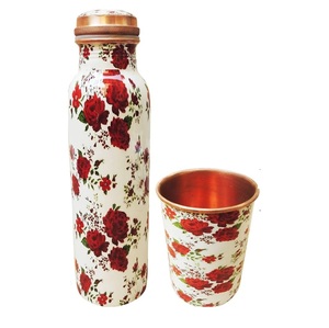 Botella de Agua, Utensilios de Cocina, Botella para Almacenar Agua, Calidad Sostenible, Diseño Impreso, Adhesivo Esmaltado, Botella de Cobre Impresa - Product Image 4