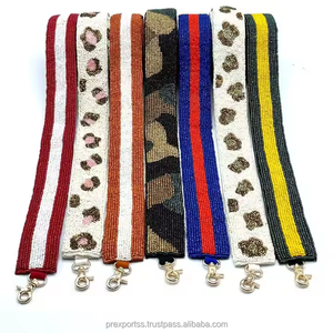 Custom Logo Adjustable Shoulder <b>Strap</b> Handmade Embroidery <b>Crossbody</b> Bag Replacement Purse Accessory Decorative Beaded Gameday - Product Image 5