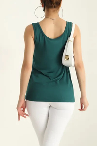 เสื้อกล้ามผู้หญิงแบบใหม่ ดีไซน์สวยทันสมัย แขนสั้น ทรงสั้น สวมใส่สบาย ระบายอากาศได้ดี มีลายพิมพ์/ลายเรียบ ราคาถูก - Product Image 4