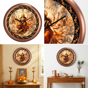 นาฬิกาแขวนผนังดิจิตอลพิมพ์ลายดูร์กามาตา งานศิลปะตกแต่งทางจิตวิญญาณ สำหรับใช้ในสำนักงานเพื่อการส่งเสริมการขาย วันวาเลนไทน์ วันคริสต์มาส - Product Image 5