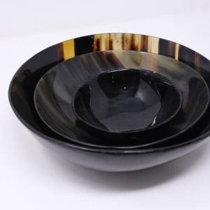 Handcrafted Eco Friendly Disposable American Style Dishwasher Safe Buffalo Horn Serving Bowl for Salad Dining <b>Table</b> Decor - Product Image 6