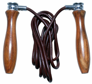 Cuerda de Saltar Profesional de Cuero 2026 con Mangos de Madera para Entrenamiento de Boxeo y Fitness - Product Image 4