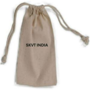 Bolsa de Tela de Algodón Muselina 100% Orgánica Ecológica Personalizada, Color Blanco Mediano, con Cordón, Impresión de Logotipo Promocional - Product Image 6