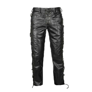 <b>men</b> <b>leather</b> pants straight leg fashion clothing wholesale <b>mens</b> <b>leather</b> <b>trousers</b> relaxed fit <b>leather</b> supplier <b>men</b> <b>leather</b> pants - Product Image 1