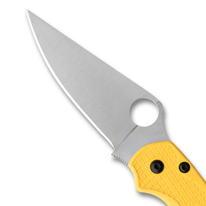 Couteaux pliants en acier inoxydable avec poignée jaune, poignée antidérapante texturée, trou rond pour le pouce, clip de poche pour l'extérieur et la vie quotidienne - Product Image 3