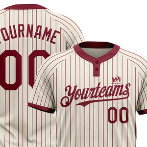 Jersey de Béisbol de Dos Botones con Precio Económico y Servicio OEM, Último Diseño, Transpirable, de Secado Rápido, Color Sólido - Product Image 3