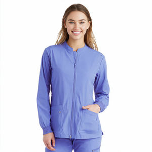 Blouse médicale unisexe zippée en polaire pour infirmiers - Product Image 5