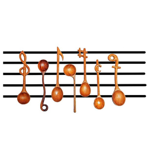 New Music Note Wooden <b>Spoon</b> Handmade Red Wood Music Note Wooden <b>Spoon</b> Eco Friendly Wooden <b>Spoon</b> Vietnam <b>Small</b> Wood Scoop Bamboo - Product Image 4