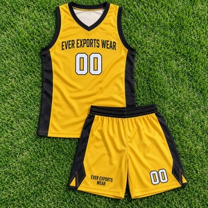 Uniforme de Baloncesto Personalizado, Jersey y Pantalones Cortos con Paneles Amarillos y Negros, Conjunto de Baloncesto con Nombre y Número del Equipo, Colores Personalizados del Equipo - Product Image 4