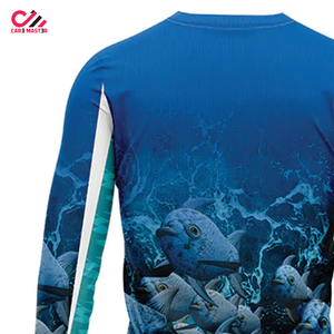 Camisas de Pesca Personalizadas de Manga Larga, Camisas de Poliéster de Secado Rápido con Protección, Camisas de Pesca para Hombre con Cuello y Botones - Product Image 4