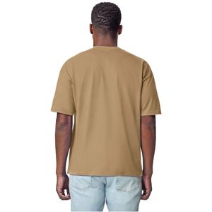 T-shirt pour homme Tan Maxweight, t-shirt en coton lourd de qualité supérieure, t-shirt décontracté à col rond et manches courtes surdimensionné pour le streetwear - Product Image 3