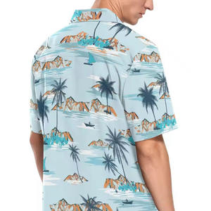 T-shirt Hawaïen Homme Haute Qualité Personnalisable (Logo/Designs) en Tissu Toile Écologique Respirant et Confortable – Meilleure Vente - Product Image 5