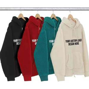 Low Price Winter Hooded Pullover <b>Sherpa</b> Fleece Embroidered Logo Plus Size Breathable & Quick Dry Streetwear Fashion Men's Hoodie - Product Image 1