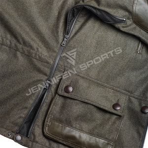Chaqueta de Hombre de Alta Calidad para Caza, 100% Lana, Abrigo Largo con Cuello Alto y Cremallera, Transpirable, Resistente al Viento, Ecológica, para Otoño - Product Image 5