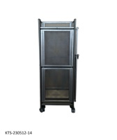 Étagère de rangement multifonctionnelle pliable à 3 niveaux en métal maillé moderne avec roulettes, étagère roulante en acier thermolaqué