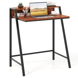 Escritorio de Computadora de Madera de 2 Niveles para Juegos, Estudio, Oficina en Casa - Product Image 4