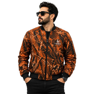 Custom Orange Camo <b>Quilted</b> Bomber <b>Jacket</b> for Men & Women Zip Up Flight <b>Jacket</b> Windproof Winter Hunting Outdoor Tactical <b>Jacket</b> - Product Image 2