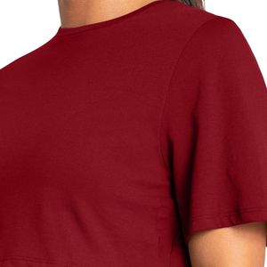 T-shirt court rouge personnalisé pour femme, respirant, pour la gym, l'entraînement, le fitness, le yoga, vêtements de sport, activewear, OEM - Product Image 2