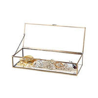 Boîte à bijoux décorative artistique en métal, élégante et artisanale, avec couleur et taille personnalisables pour bagues, colliers et boucles d'oreilles