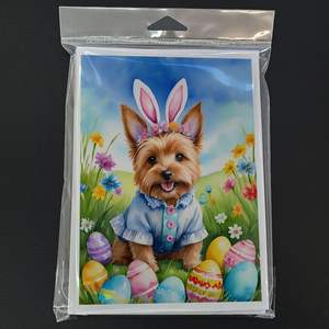 Norwich Terrier Easter Egg Hunt Cartes de vœux A7 fantaisistes Lot de 8 cartes vierges avec enveloppes Taille 5x7 - Product Image 3