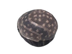 Peluca de cabello humano Remy indio recto rizado de onda profunda para hombre, cabello Taz BD, encaje frontal, de PU Base, prótesis de cabello profesional izquierda/derecha - Product Image 3