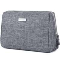 Pochette de maquillage en coton de qualité supérieure pour femmes, fermeture à glissière, pochette de voyage imperméable, organiseur de toilette imprimé pour le rangement quotidien