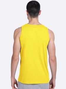 Camiseta sin Mangas Amarilla para Hombre, Cuello Redondo, Estampado de Dibujos Animados, Informal, Tejida, Transpirable, de Algodón - Product Image 5