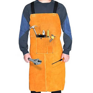 Tabliers en cuir véritable noir sur mesure 2026 pour hommes – Tablier de cuisine professionnel 100 % cuir – Vente en gros - Product Image 4