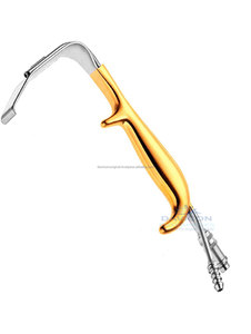 Rétracteur TEBBETTS en acier inoxydable de haute qualité avec guide de lumière à fibre optique et tube d'irrigation, 18,5 cm - Product Image 2