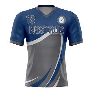 Impression par sublimation sur maillot de foot personnalisé, maillot de football respirant et à séchage rapide, uniforme d'équipe, fabricant OEM en gros, vêtements de foot - Product Image 5