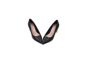 Escarpins noirs à bout pointu et talon carré en PU, chaussures de bureau à enfiler, antidérapantes, confortables, pour femme, toutes saisons, style estival - Product Image 5