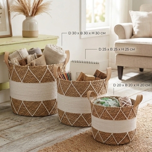 2026 Latest High Selling Sea Grass <b>Basket</b> Premium Quality Sea Grass <b>Basket</b> Handmade Elegant for Home Kitchen Storage Holding - Product Image 2