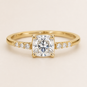 Bracelet, bague et colliers solitaires ronds en mossoniate de 24,4 ct, en or jaune 9 carats, sur commande personnalisée - Product Image 6