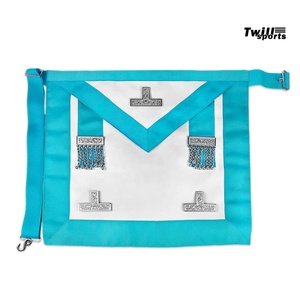 Delantal masónico personalizado de alta calidad para logotipo bordado/precio más barato al por mayor mejor Material delantales masónicos Regalia - Product Image 1