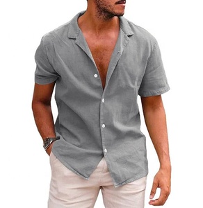 OEM Custom Men's Short Sleeve <b>Shirts</b> Casual Button Down <b>Shirts</b> Custom Logo <b>Shirts</b> for Men - Product Image 4