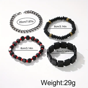 NW1475 Reloj de Cuarzo para Hombre Más Vendido y Juego de 4 Pulseras - Product Image 2