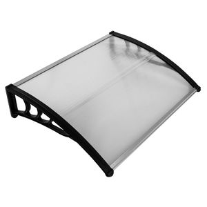 HT 100 X 80 Door and Window <b>Rain</b> Cover Eaves <b>Canopy</b> with White and Black Bracket - Product Image 1